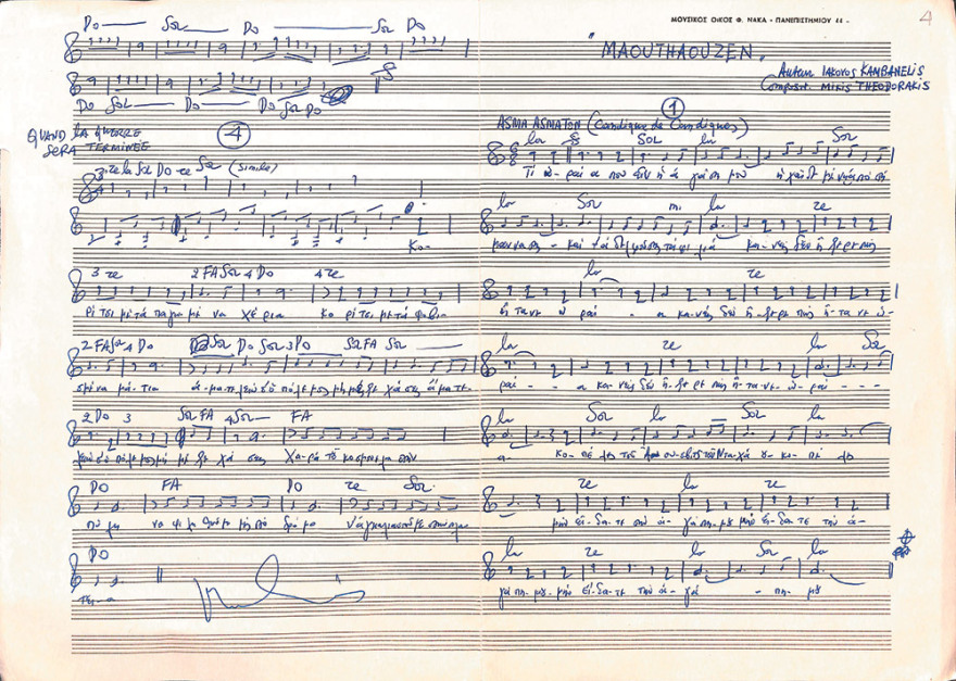 Μίκης Θεοδωράκης: Τα ποιήματα στην αγαπημένη του Μυρτώ, οι παρτιτούρες  και  η γνωριμία με τον Μάνο Χατζιδάκι 