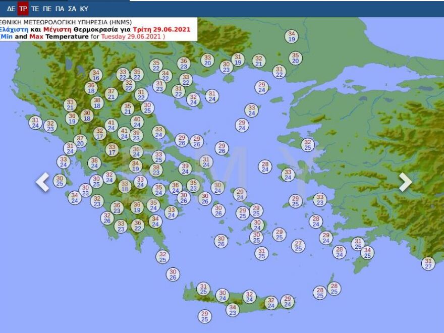 Δεύτερο κύμα καύσωνα - Πότε έρχονται 40άρια στην Αθήνα - Δείτε αναλυτικούς πίνακες