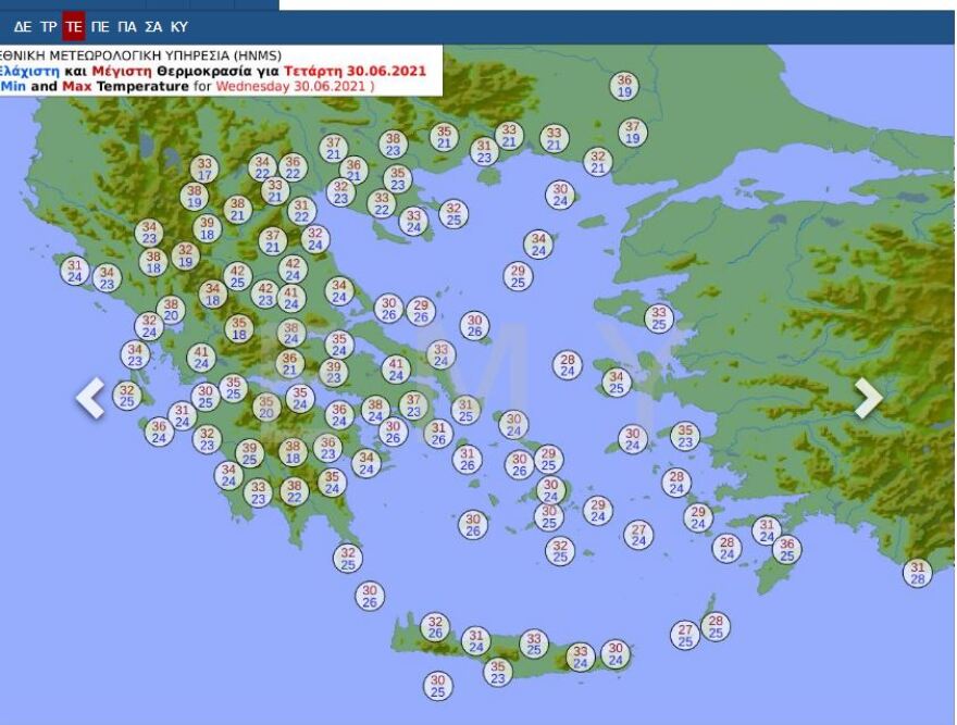 Δεύτερο κύμα καύσωνα - Πότε έρχονται 40άρια στην Αθήνα - Δείτε αναλυτικούς πίνακες