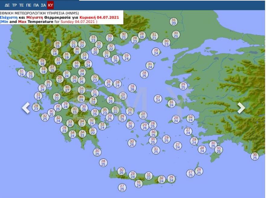 Δεύτερο κύμα καύσωνα - Πότε έρχονται 40άρια στην Αθήνα - Δείτε αναλυτικούς πίνακες