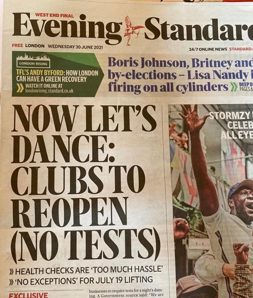 Βρετανία: Ανοίγουν κλαμπ και χώροι συναυλιών χωρίς τεστ κορωνοϊού από τις 19 Ιουλίου