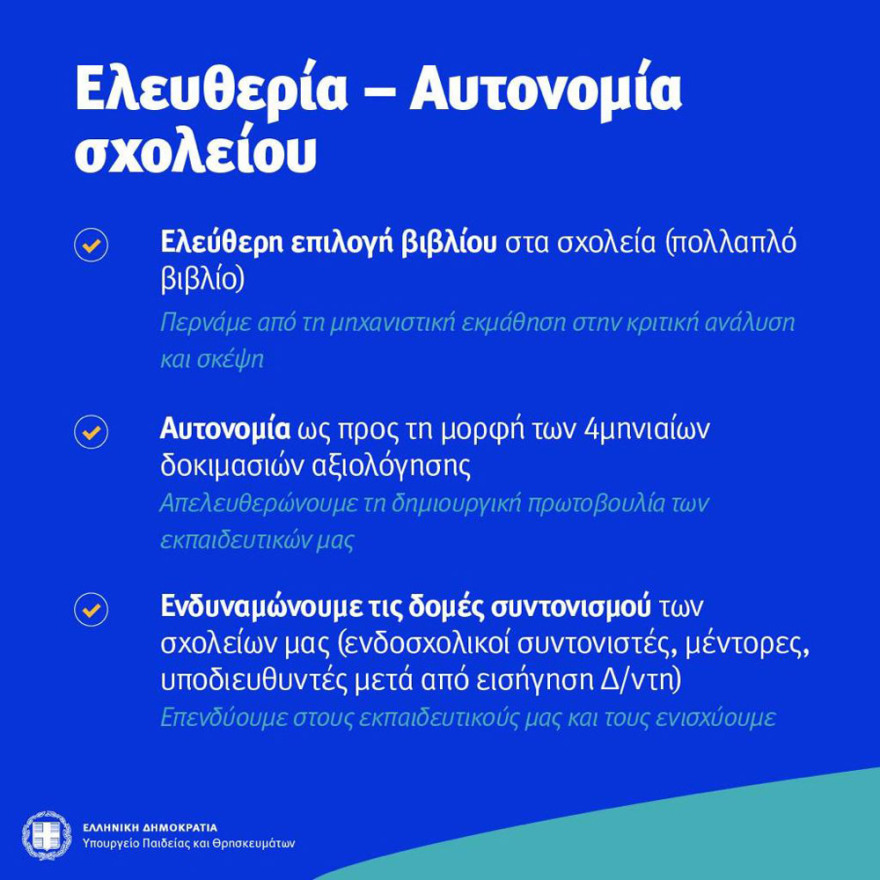 Σχολεία: Όλα όσα αλλάζουν από τη νέα σχολική χρονιά 