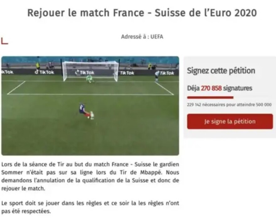 Euro 2020: Γάλλοι οπαδοί μάζεψαν 270.000 υπογραφές για επανάληψη του ματς με την Ελβετία!