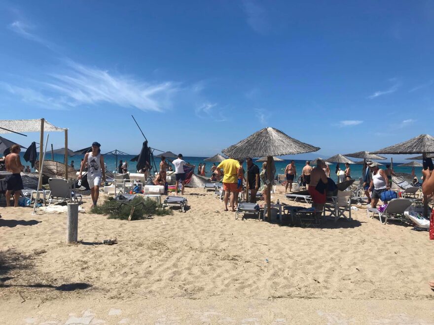 Μίνι ανεμοστρόβιλος «χτύπησε» παραλία της Χαλκιδικής