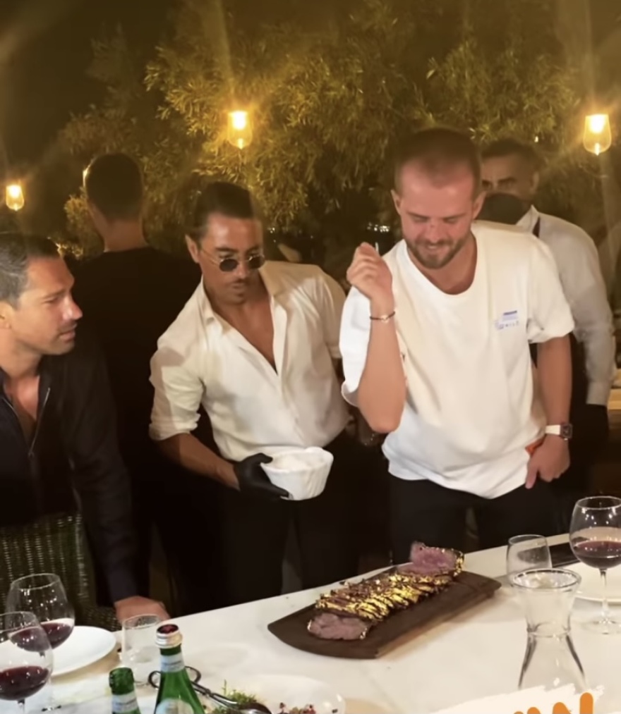 Μύκονος: Συνάντηση κορυφής Εμπαπέ, Πιάνιτς, Μποριέλο με τις....«χρυσές» μπριζόλες του Νουσρέτ