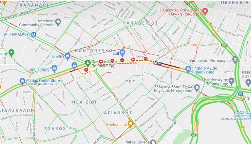 Μποτιλιάρισμα λόγω έργων στη Μεσογείων - Οι κυκλοφοριακές ρυθμίσεις 