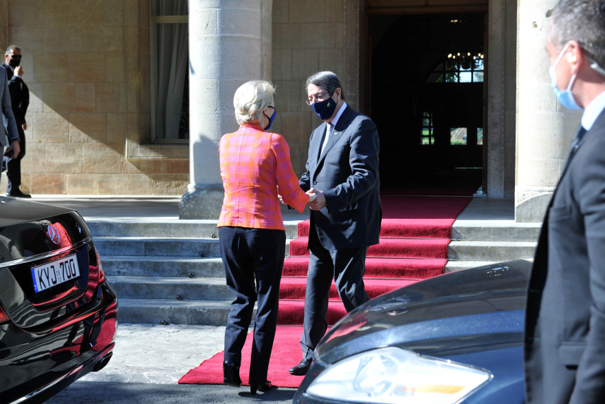 Συνάντηση Φον Ντερ Λάιεν - Αναστασιάδη: Στην Κομισιόν το θέμα δημιουργίας βάσης rescEU στην Κύπρο