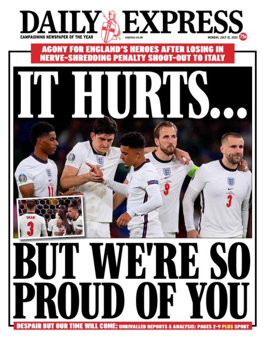 Euro 2020: «Αυτό θα πονέσει» - Δείτε τα πρωτοσέλιδα στον βρετανικό Τύπο για την ήττα της Αγγλίας από την Ιταλία