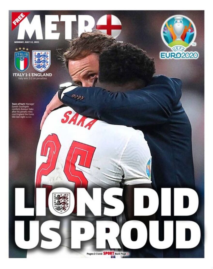 Euro 2020: «Αυτό θα πονέσει» - Δείτε τα πρωτοσέλιδα στον βρετανικό Τύπο για την ήττα της Αγγλίας από την Ιταλία