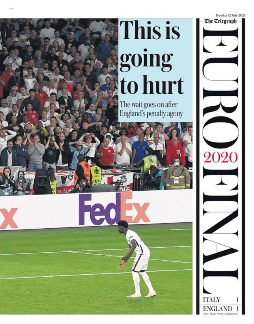 Euro 2020: «Αυτό θα πονέσει» - Δείτε τα πρωτοσέλιδα στον βρετανικό Τύπο για την ήττα της Αγγλίας από την Ιταλία