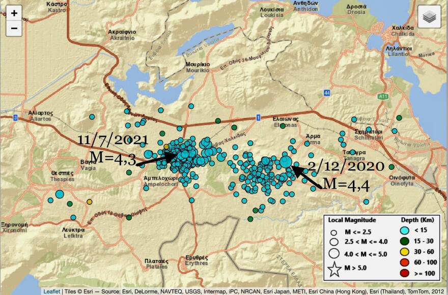 Πάνω από 400 οι σεισμοί στην Θήβα – Χουλιάρας: Δεν συνδέονται με το ρήγμα των Αλκυονίδων