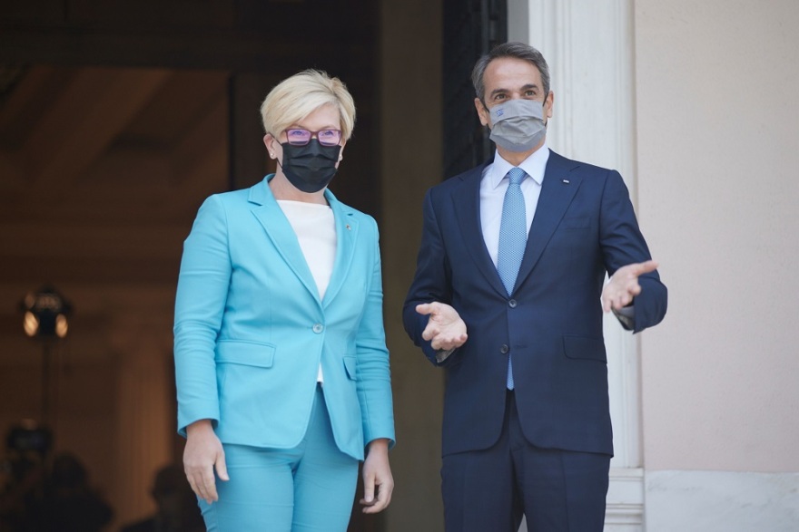 Mητσοτάκης στην Λιθουανή πρωθυπουργό: Αλληλεγγύη και τεχνογνωσία στις μεταναστευτικές ροές