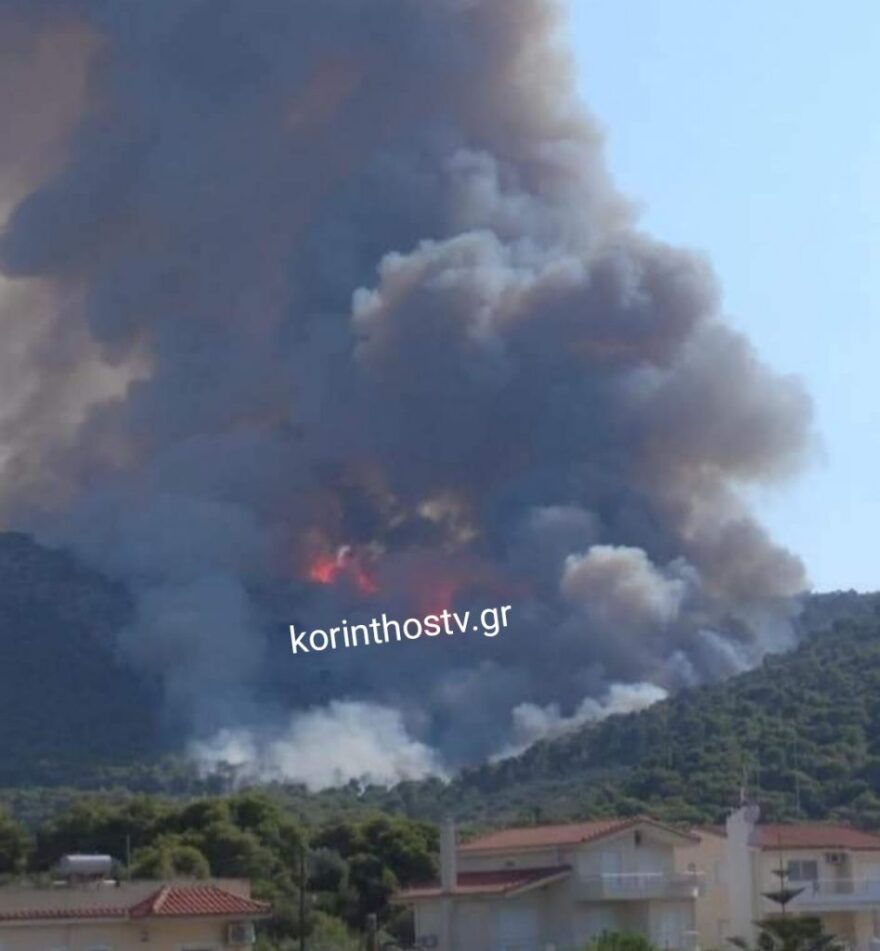 Φωτιά στην Αλμυρή Κορινθίας: Καλύτερη η εικόνα από το πύρινο μέτωπο - Συνεχίζεται η επιχείρηση 