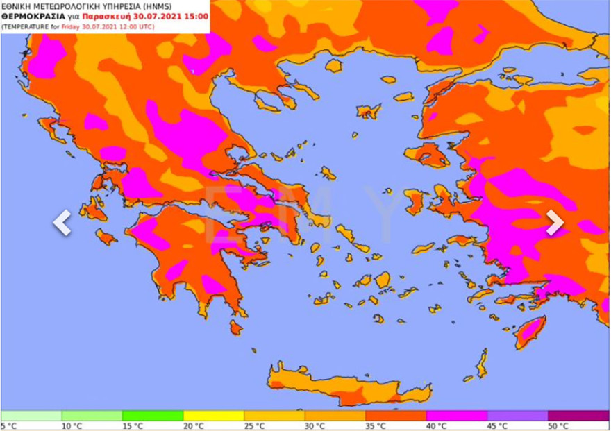 Καιρός: «Καμίνι» η χώρα από την Τρίτη με 43άρια - Δείτε χάρτες με τις θερμοκρασίες