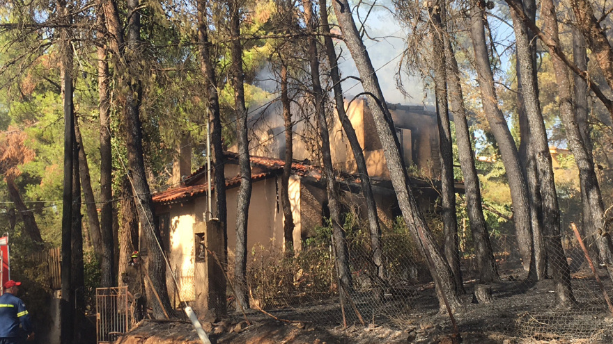 Φωτιά στη Σταμάτα: Είκοσι σπίτια καμένα ή με μεγάλες ζημιές 