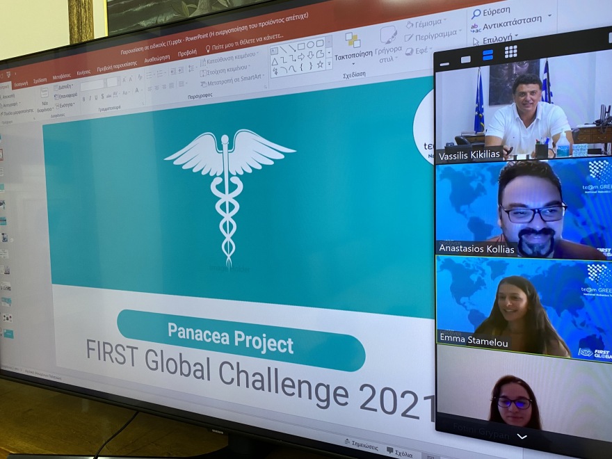 Τηλεδιάσκεψη Κικίλια με την Ελληνική Εθνική Ομάδας Ρομποτικής