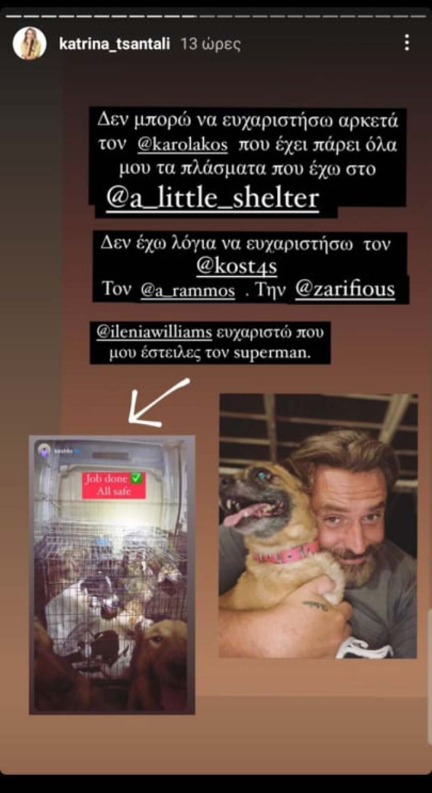 Κώστας Αναγνωστόπουλος: Με την Κατερίνα Ζαρίφη και τον Αναστάσιο Ράμμο βοήθησαν στην εκκένωση του καταφύγιου ζώων της Κατρίνας Τσάνταλη 