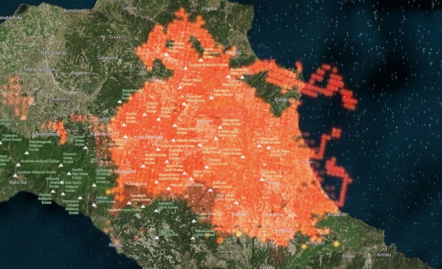 Φωτιές: Δείτε live από δορυφόρο την εικόνα της πυρκαγιάς – Όλα τα πύρινα μέτωπα