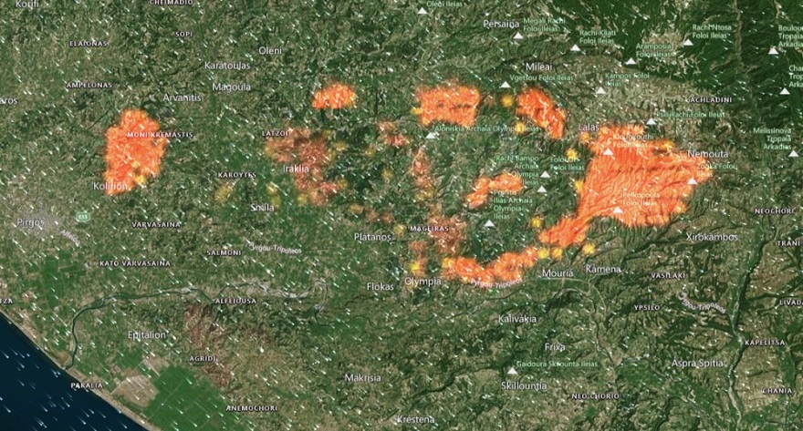 Φωτιές: Δείτε live από δορυφόρο την εικόνα της πυρκαγιάς – Όλα τα πύρινα μέτωπα