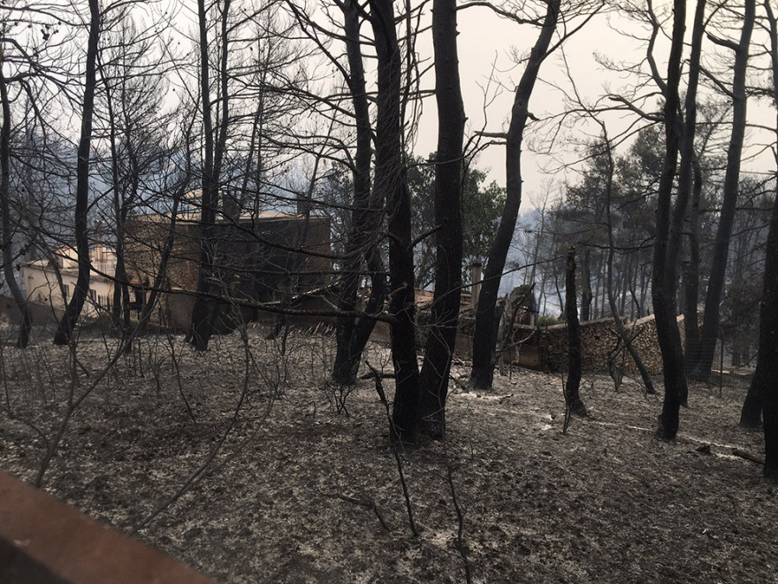 Φωτιά στην Αττική - Αγώνας δρόμου για να ελεγχθούν τα μέτωπα στις Αφίδνες - Καμένα σπίτια και αυτοκίνητα στη Δροσοπηγή (βίντεο + φωτογραφίες)