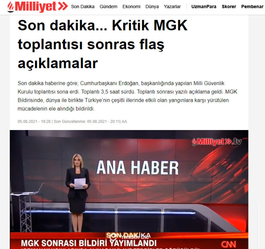 Τουρκία: Παρουσία Ερντογάν, οι φονικές πυρκαγιές μονοπώλησαν το Συμβούλιο Εθνικής Ασφαλείας