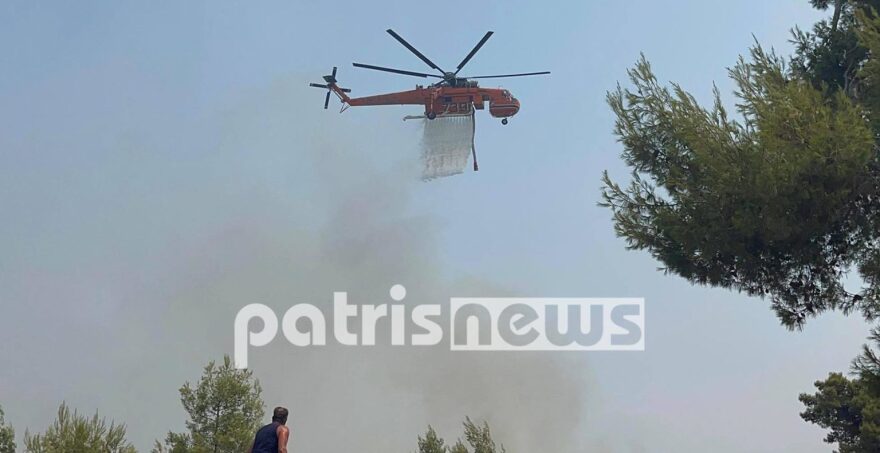 Φωτιά στην Ηλεία: «Έσπασε» το ενιαίο μέτωπο, μάχη με διάσπαρτες εστίες και αναζωπυρώσεις