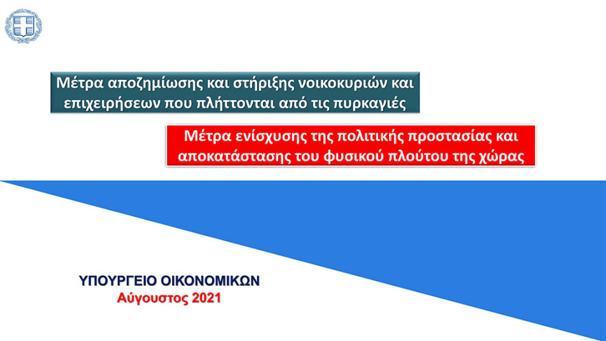 Πυρκαγιές: Όλο το πακέτο για τους πυρόπληκτους και τα έργα αποκατάστασης και ανασυγκρότησης - Έως και 150.000 ευρώ στεγαστικό βοήθημα με ένα «κλικ»