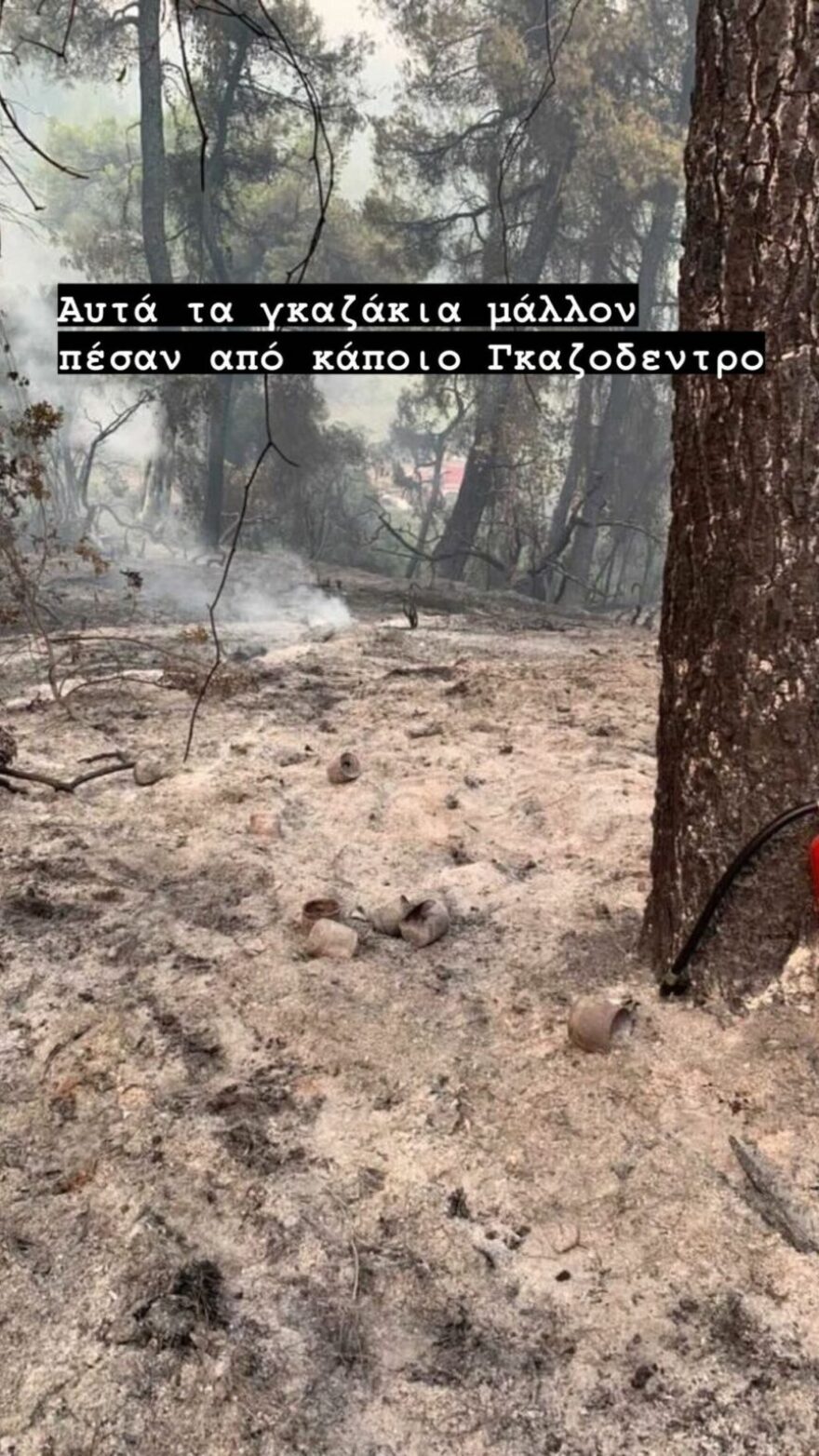 Τάσος Ξιαρχό: Δημοσίευσε φωτογραφία με γκαζάκια σε καμένο δάσος