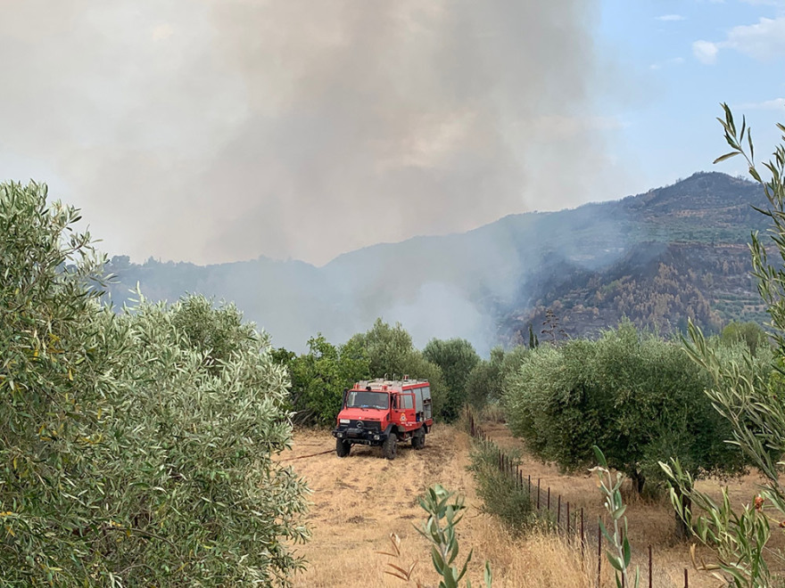 Φωτιές: Ενεργό το πύρινο μέτωπο στη Γορτυνία - Σηκώθηκαν τα εναέρια μέσα για να συνδράμουν στην κατάσβεση 