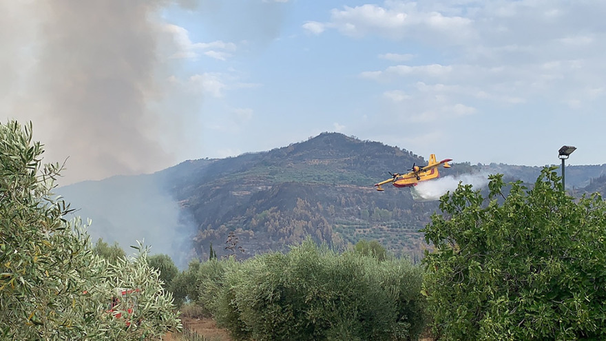 Φωτιές: Ενεργό το πύρινο μέτωπο στη Γορτυνία - Σηκώθηκαν τα εναέρια μέσα για να συνδράμουν στην κατάσβεση 