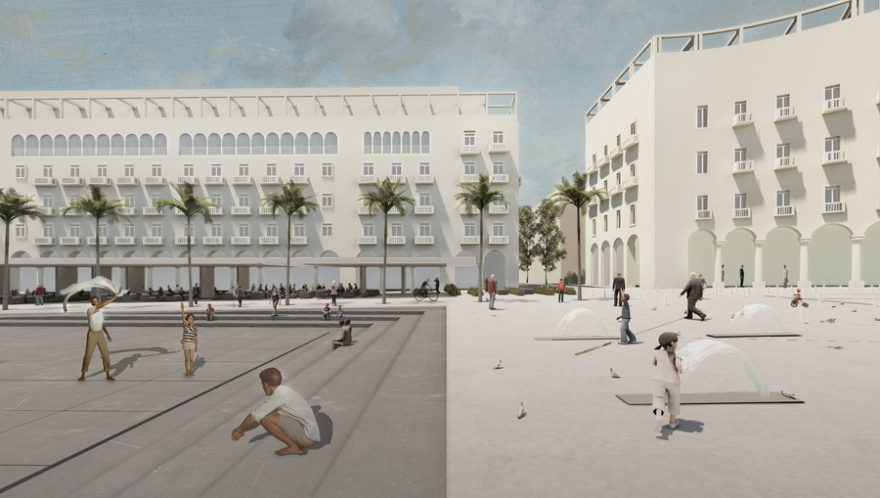 Θεσσαλονίκη:  Ανάπλαση της Πλατείας Αριστοτέλους με νερό και «Δωμάτια» με φοίνικες - Σε ομάδα του ΕΜΠ το 1ο βραβείο