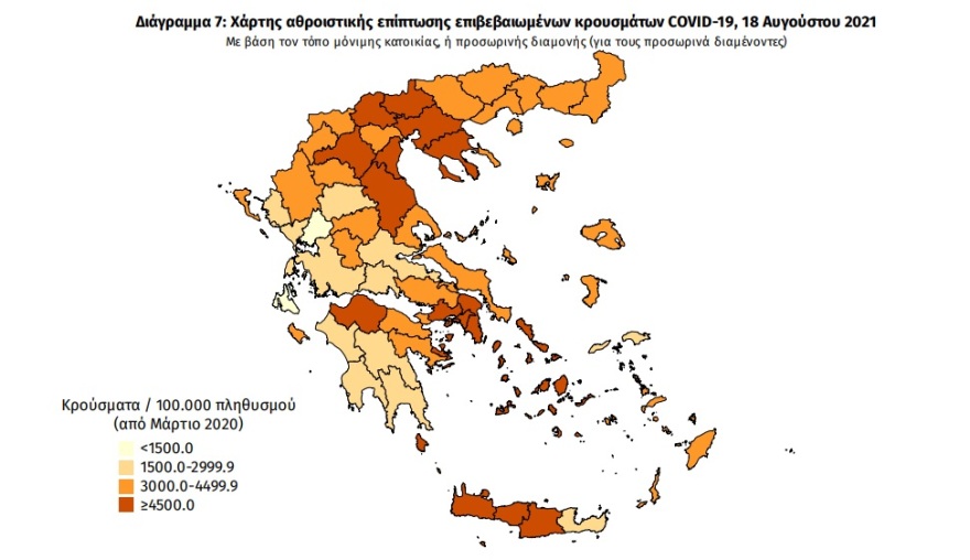 Κορωνοϊός: Στα 3.442 τα κρούσματα - 25 νεκροί, 282 οι διασωληνωμένοι
