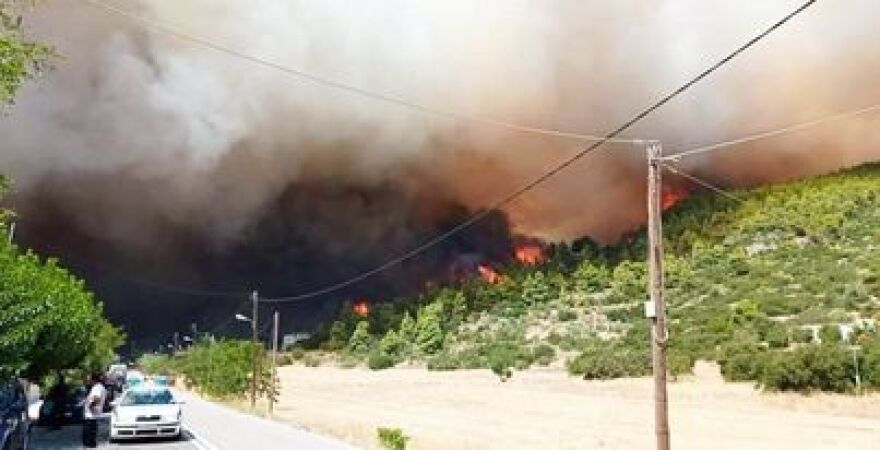 Φωτιά στα Βίλια: Κάηκαν σπίτια στον οικισμό Προφήτης Ηλίας  - Στη μάχη με τις φλόγες 21 εναέρια μέσα