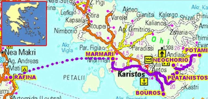 Φωτιά στην Κάρυστο: Καλύτερη η εικόνα -Οριοθετημένη στον οικισμό Κοκκίνη- Ζημιές σε σπίτια 