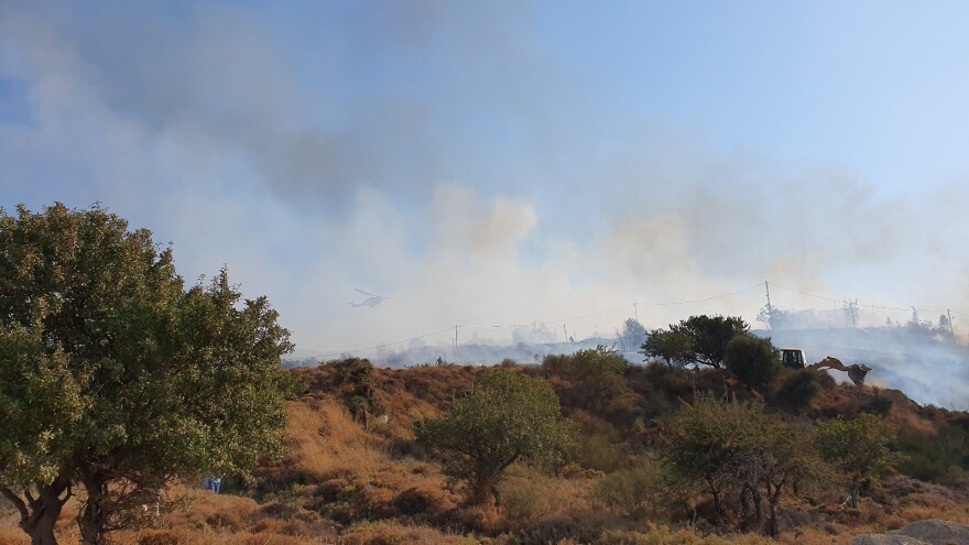 Φωτιά στην περιοχή Παραδείσι στην Κω