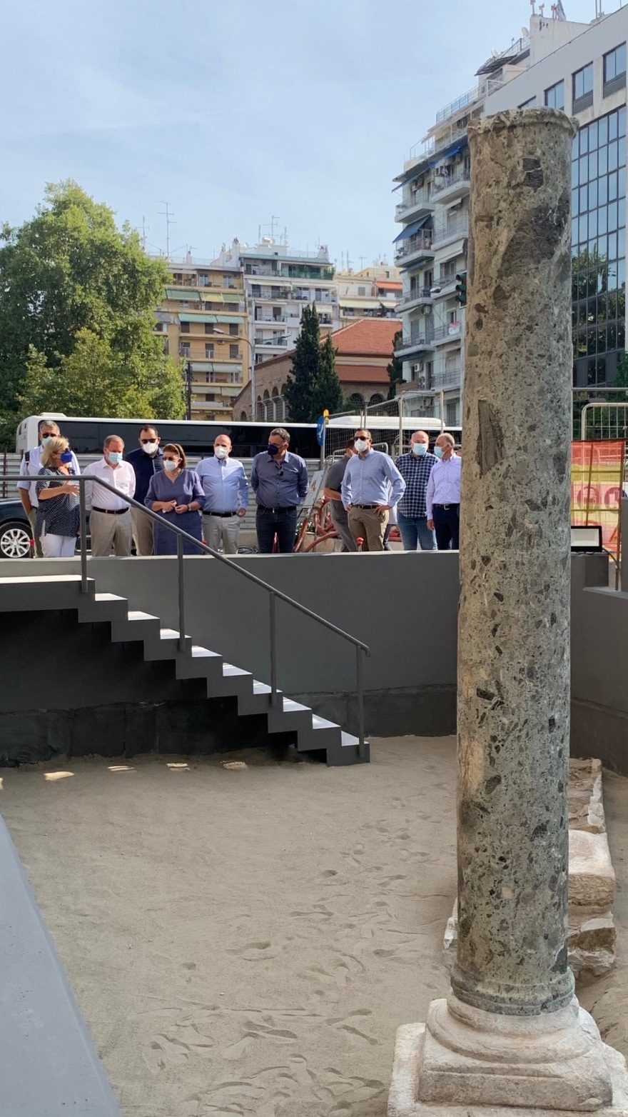 Θεσσαλονίκη: Αυτοψία Μενδώνη - Καραμανλή στον σταθμό Αγίας Σοφίας του Μετρό