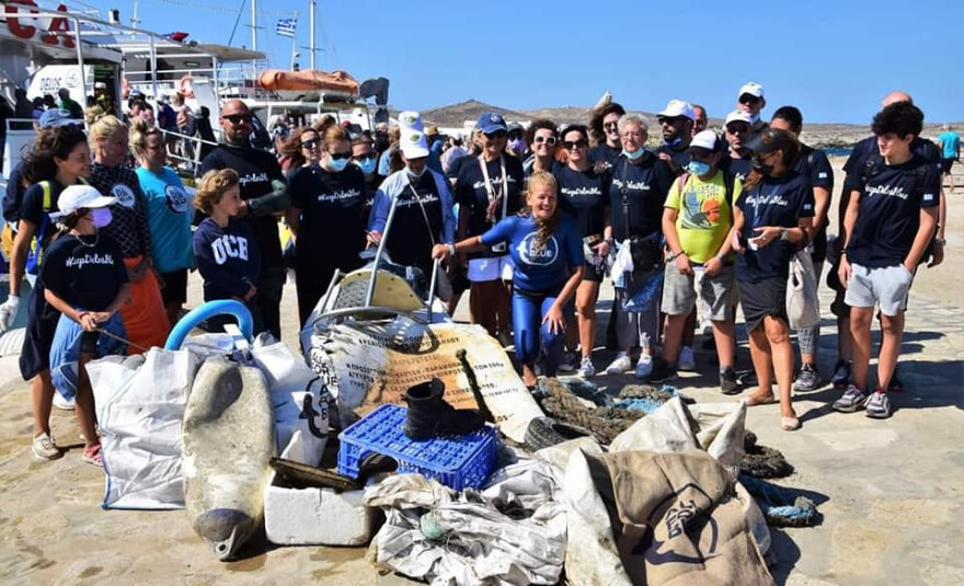 Πάνω από ένας τόνος απορρίμματα αφαιρέθηκε από τον βυθό της Δήλου