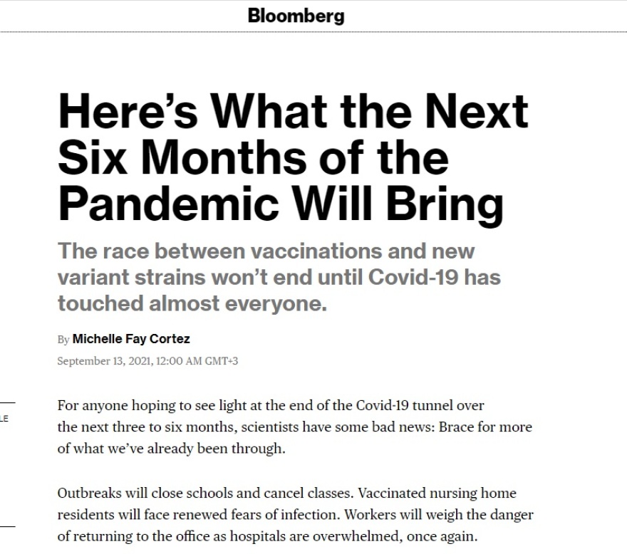 Κορωνοϊός - Bloomberg: Τι να περιμένουμε τους επόμενους έξι μήνες της πανδημίας