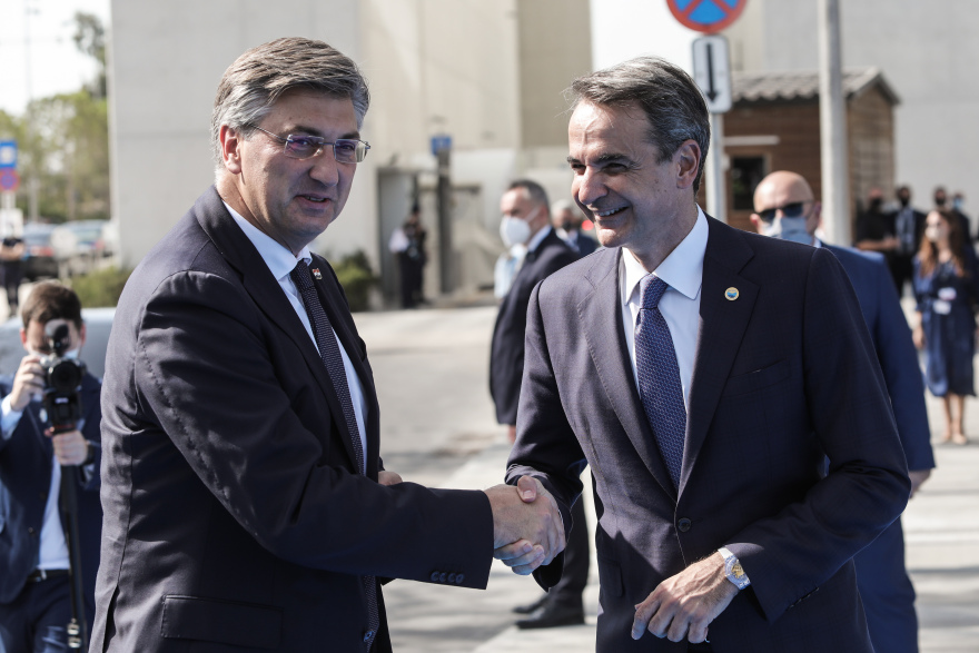 EUMED 9: Τους ηγέτες υποδέχτηκε ο Κυριάκος Μητσοτάκης