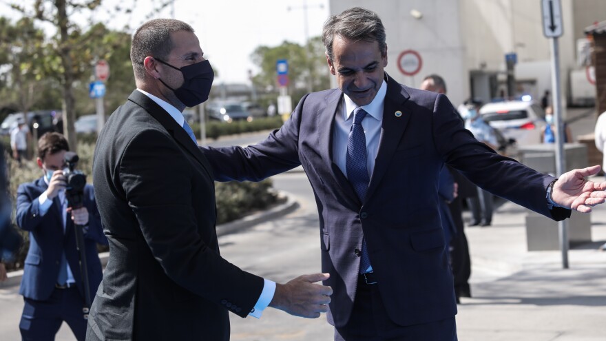 EUMED 9: Τους ηγέτες υποδέχτηκε ο Κυριάκος Μητσοτάκης