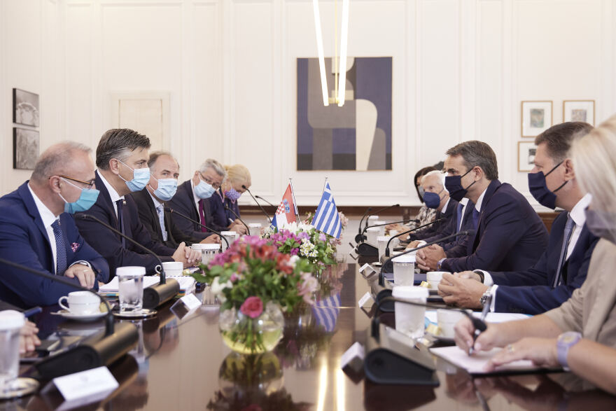 EUMED 9 - Συνάντηση Μητσοτάκη με τον πρωθυπουργό της Κροατίας: «Σας ευχαριστώ για την βοήθεια στις πυρκαγιές»