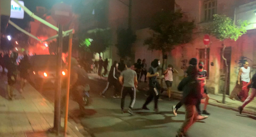 Επεισόδια στη Νίκαια μετά την πορεία για τα οκτώ χρόνια από τη δολοφονία του Παύλου Φύσσα