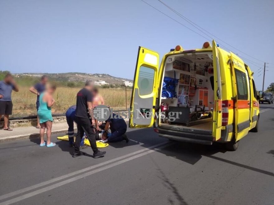 Χανιά: Τροχαίο ατύχημα με θύμα ντελιβερά - Τραυματίστηκε σοβαρά στο κεφάλι - Δείτε φωτογραφίες