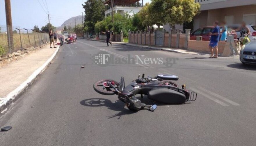 Χανιά: Τροχαίο ατύχημα με θύμα ντελιβερά - Τραυματίστηκε σοβαρά στο κεφάλι - Δείτε φωτογραφίες