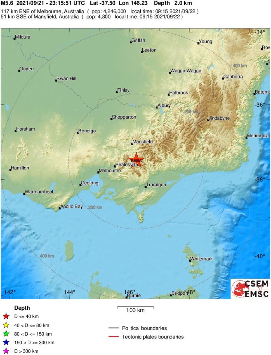 Ισχυρός σεισμός στην Αυστραλία: 5,8 Ρίχτερ ταρακούνησαν τη Μελβούρνη - Δείτε βίντεο