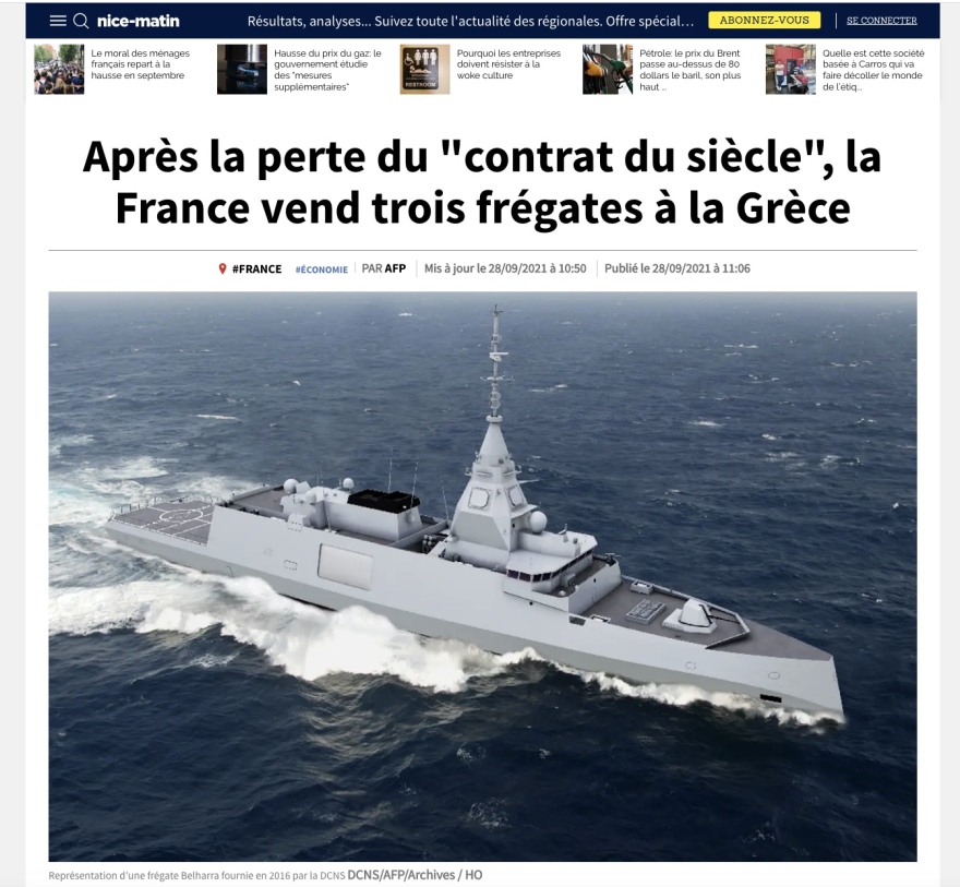 Γαλλικός Τύπος για αγορά φρεγατών Belh@rra: Το Παρίσι ενισχύει τη συμμαχία του με την Αθήνα