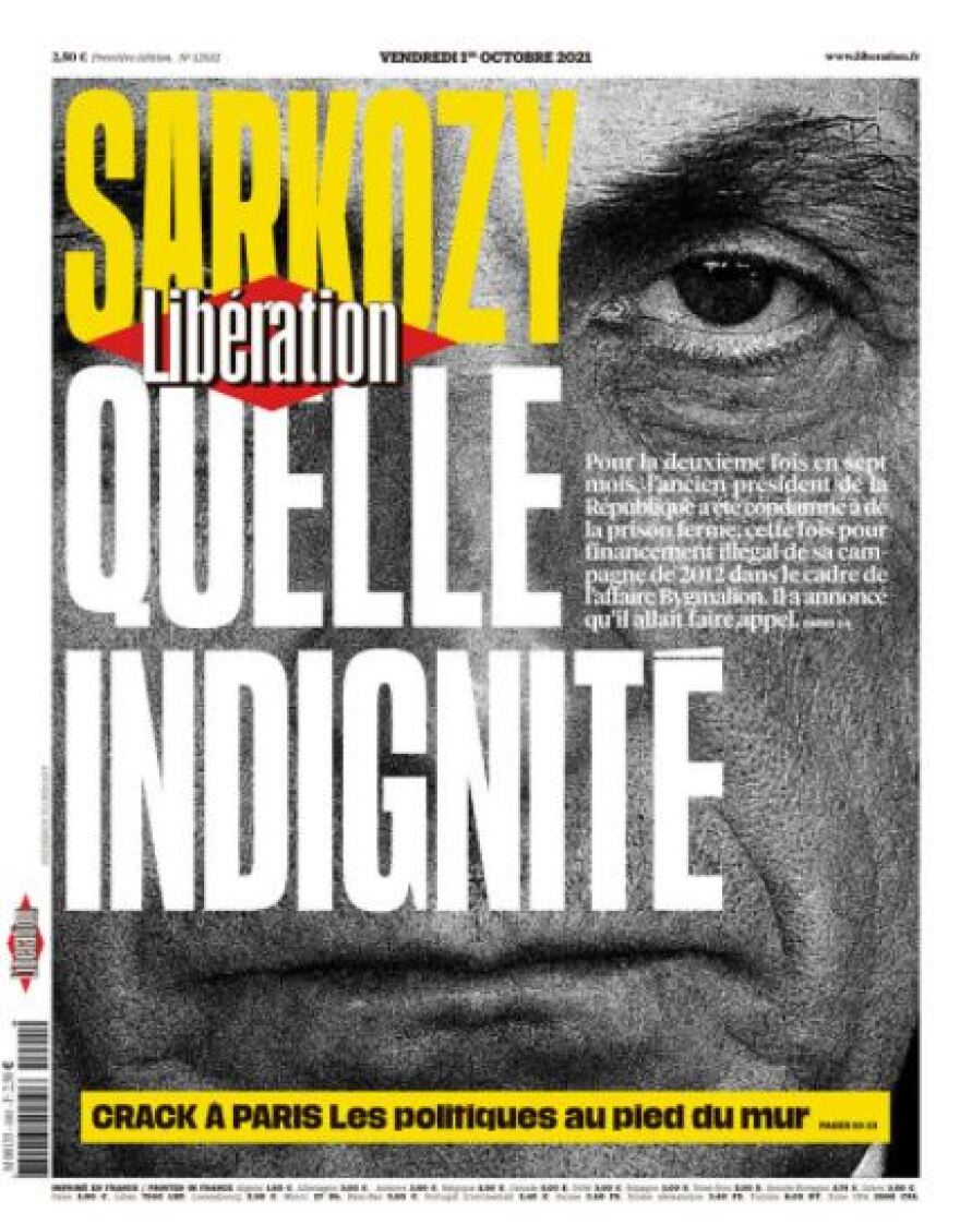 «Πόση αναξιοπρέπεια» - Πρωτοσέλιδο στην Liberation ο Σαρκοζί για την καταδίκη του