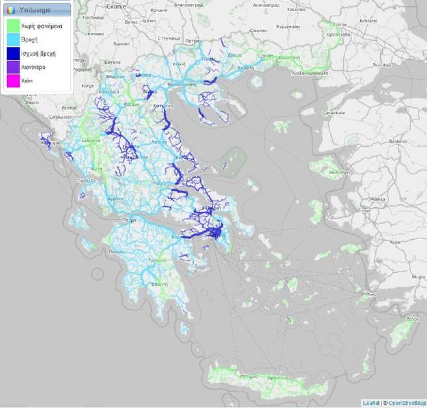 Καιρός: Έρχονται βροχές και καταιγίδες στην Αττική - Δείτε live την εξέλιξη της κακοκαιρίας «Αθηνά»