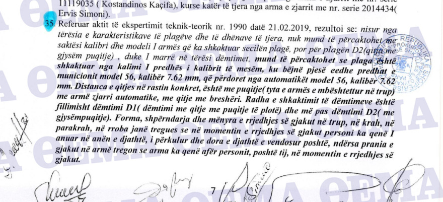 Αυτή είναι η αλβανική εισαγγελική έκθεση που «αυτοκτονεί» τον Κατσίφα