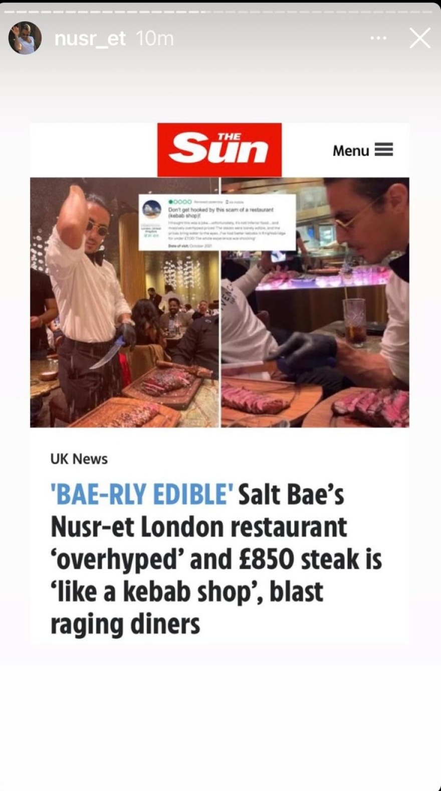 Ο «Salt Bae» αυτοτρολάρεται και... κονομάει!